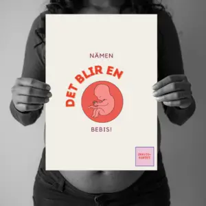 Gravidavslöjandet — pregnancy reveal-kortet