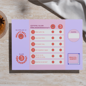 Babyshower lek  — heavy metal eller förlossning?